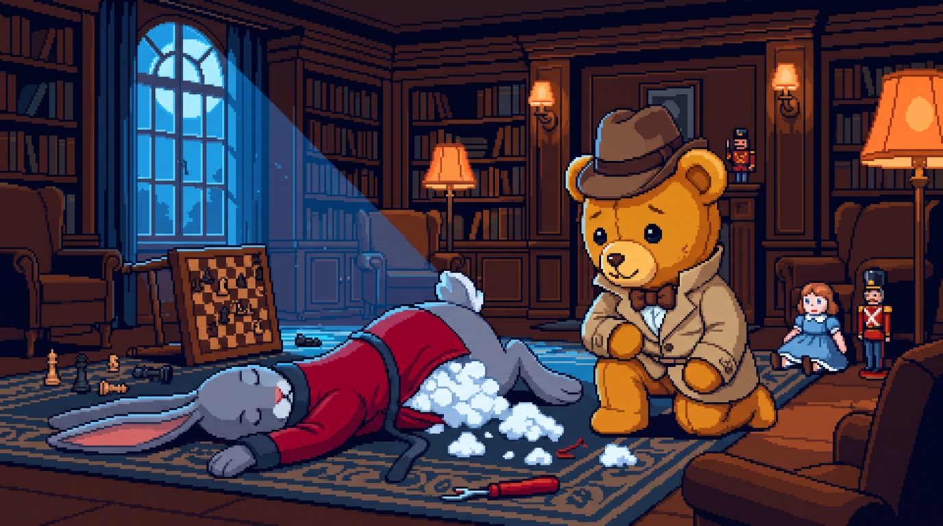 The library crime scene
