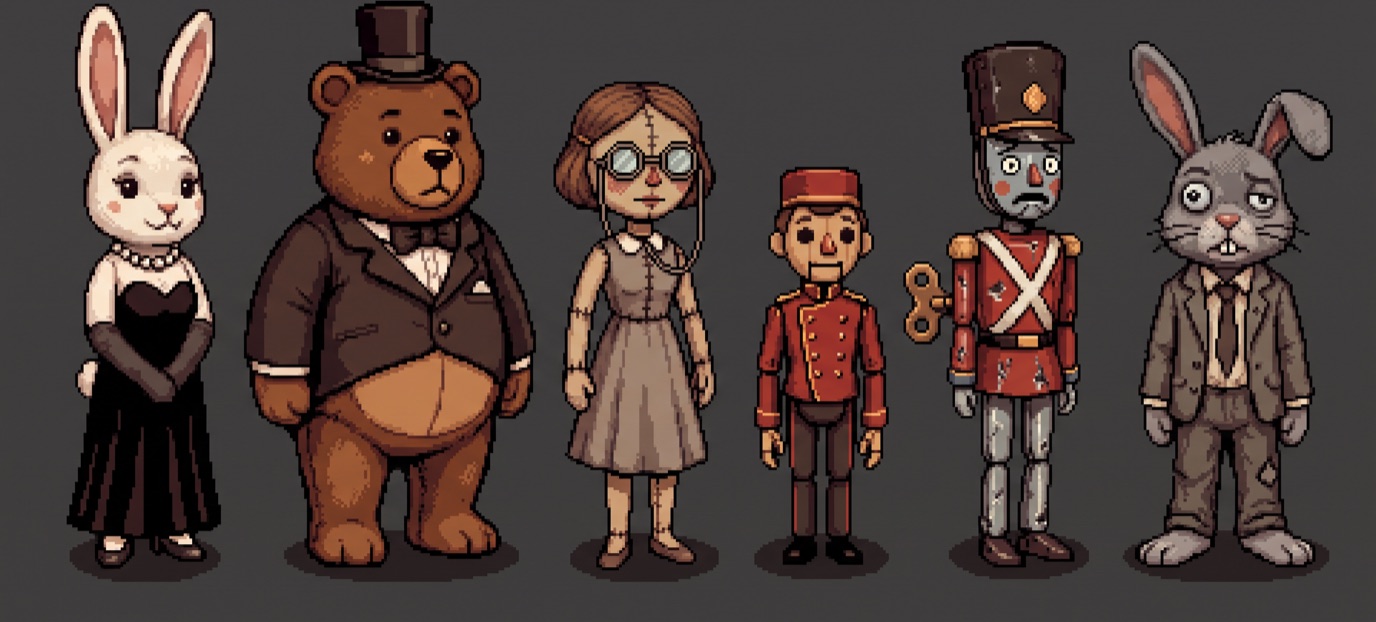 Lineup of the six suspects